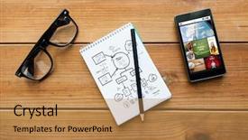  Presentation with mass media - Amazing slides having education business mass media backdrop and a coral colored foreground