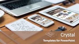  Presentation with mass media - Amazing slides having education business and technology concept backdrop and a coral colored foreground