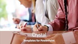  Presentation with paper making - Slides having education career - human hand over paper making background and a red colored foreground