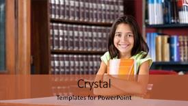  Presentation with book of joshua - Slides featuring education children - portrait of happy little schoolgirl background and a red colored foreground