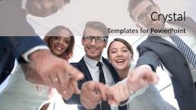  Presentation with team - PPT layouts having education choosing - close up business team pointing background and a light gray colored foreground