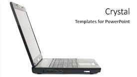  Presentation with pure white - Colorful slide deck enhanced with education clip art - black laptop isolated on pure backdrop and a white colored foreground