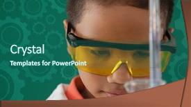  Presentation with digital image - Slide deck featuring education clip art - digital composite image of gears background and a ocean colored foreground