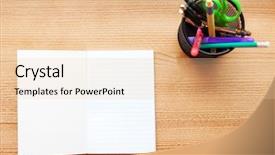  Presentation with art - PPT layouts enhanced with education clip art - school objects isolated background and a lemonade colored foreground