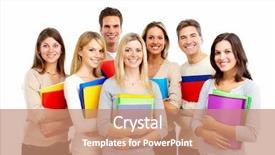  Presentation with books - Audience pleasing slide deck consisting of keys on a wooden board backdrop and a violet colored foreground.