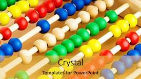  Presentation with colorful math - PPT theme enhanced with education concept - abacus with many background and a yellow colored foreground