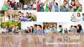  Presentation with high school students - Amazing presentation theme having education concept - collage with many backdrop and a coral colored foreground