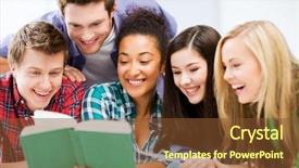  Presentation with students - PPT layouts having animated - fun superhero - 3d illustration background and a light gray colored foreground.