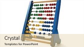  Presentation with clipping - Slide deck with education concept - old wooden abacus background and a blonde colored foreground