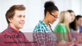  Presentation with education on computer black hands - Beautiful presentation theme featuring education concept - student with computer backdrop and a violet colored foreground