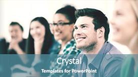  Presentation with computers - Colorful presentation design enhanced with education concept - students with computers backdrop and a  colored foreground