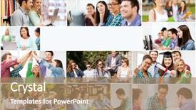  Presentation with high school students - Colorful presentation theme enhanced with education concept - collage with many backdrop and a coral colored foreground