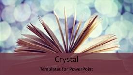  Presentation with reading bible - PPT theme with education concept or bible background and a tawny brown colored foreground