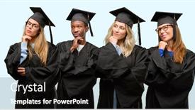  Presentation with modern medicine cardiology concept mixed - Presentation theme consisting of education concept university graduate woman and man group thinking and looking up expressing doubt and wonder background and a black colored foreground