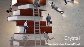  Presentation with books - Presentation theme featuring education-concept-with-books background and a gray colored foreground