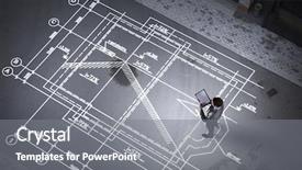  Presentation with thinking - PPT layouts with education construction - man engineer thinking over his background and a gray colored foreground