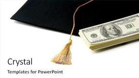  Presentation with cost - Beautiful PPT theme featuring education costs isolated on white backdrop and a white colored foreground