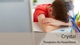  Presentation with cyber bullying - Amazing PPT theme having education cyberbullying and people concept backdrop and a mint green colored foreground