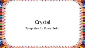  Presentation with color gears - Audience pleasing slides consisting of color pencil isolated on white backdrop and a white colored foreground