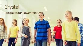  Presentation with elementary children - Audience pleasing slide set consisting of education elementary school drinks children backdrop and a  colored foreground