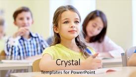  Presentation with elementary children - Cool new slides with education elementary school learning children backdrop and a lemonade colored foreground