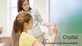  Presentation with elementary education math - Slide deck having education elementary school learning math background and a lemonade colored foreground