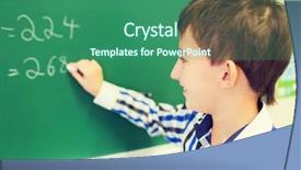  Presentation with elementary education math - Slide set enhanced with education elementary school learning math background and a ocean colored foreground