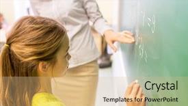  Presentation with elementary education math - Amazing presentation design having education elementary school learning math backdrop and a coral colored foreground