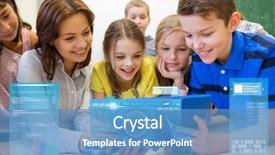  Presentation with elementary school technology - Amazing slides having education elementary school learning technology backdrop and a teal colored foreground