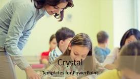  Presentation with elementary - Theme having education elementary school learning background and a coral colored foreground