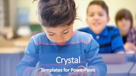  Presentation with elementary school technology - PPT theme enhanced with education elementary school technology background and a teal colored foreground