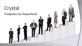  Presentation with team people hugging - Slides consisting of education employment - business people team and diagram background and a white colored foreground