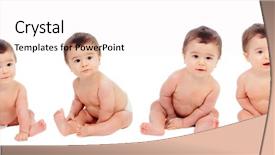  Presentation with babies - Cool new theme with education equality - seven equal babies sitting backdrop and a lemonade colored foreground