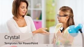  Presentation with cognitive theory learning concept - Cool new theme with education family and learning concept backdrop and a lemonade colored foreground