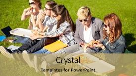  Presentation with friendship - Amazing presentation theme having education food people and friendship backdrop and a yellow colored foreground