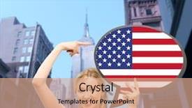  Presentation with english foreign language - Slide deck with education foreign language english people background and a coral colored foreground