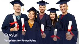  Presentation with bachelor - Slides having education graduation and people concept background and a navy blue colored foreground