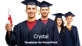  Presentation with education - PPT theme consisting of education graduation and people concept background and a wine colored foreground