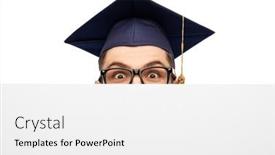  Presentation with bachelor - PPT layouts enhanced with education-graduation-and-people-concept background and a white colored foreground