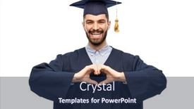  Presentation with heart education - PPT layouts having education-graduation-and-people-concept background and a navy blue colored foreground