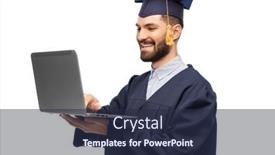  Presentation with bachelor - Theme with education-graduation-and-people-concept background and a tawny brown colored foreground