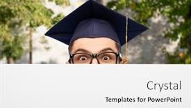  Presentation with bachelor - Audience pleasing slide deck consisting of education-graduation-and-people-concept backdrop and a white colored foreground