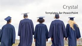  Presentation with bachelor - Amazing theme having education-graduation-and-people-concept backdrop and a cream colored foreground