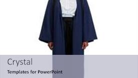  Presentation with education - PPT theme featuring education-graduation-and-people-concept background and a light blue colored foreground