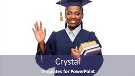  Presentation with education - Slides featuring education-graduation-and-people-concept background and a  colored foreground