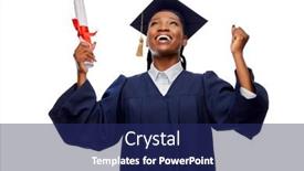  Presentation with bachelor - PPT layouts having education-graduation-and-people-concept background and a navy blue colored foreground