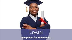  Presentation with bachelor - PPT theme enhanced with education-graduation-and-people-concept background and a ocean colored foreground