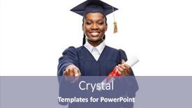  Presentation with education - Theme consisting of education-graduation-and-people-concept background and a ocean colored foreground