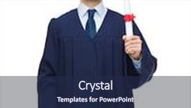  Presentation with adult education - Audience pleasing slide deck consisting of education graduation and people concept backdrop and a navy blue colored foreground