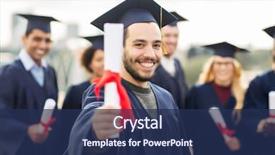  Presentation with mortar - Audience pleasing theme consisting of education graduation and people concept backdrop and a navy blue colored foreground